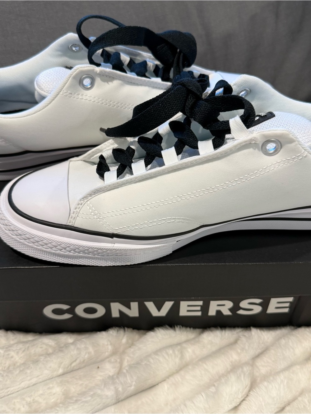 Converse Men’s Low-Top Sneakers with Black Laces